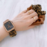 【セット】レオパード シュシュ ソロループ + ヘアシュシュセット apple watch バンド givgiv 