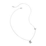 シャイニー立体パール蝶々ネックレス(IZ*ONEクォンウンビ着用) necklace STEEL EDITION 