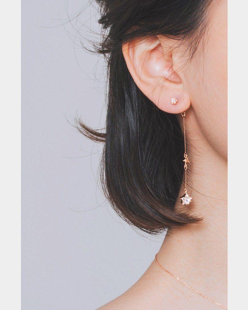 SHOOTING STAR BIRTHSTONE ピアス Earrings wing bling 