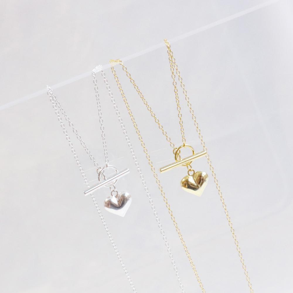 [Silver 925] ハートクラッチネックレス necklace bling moon 