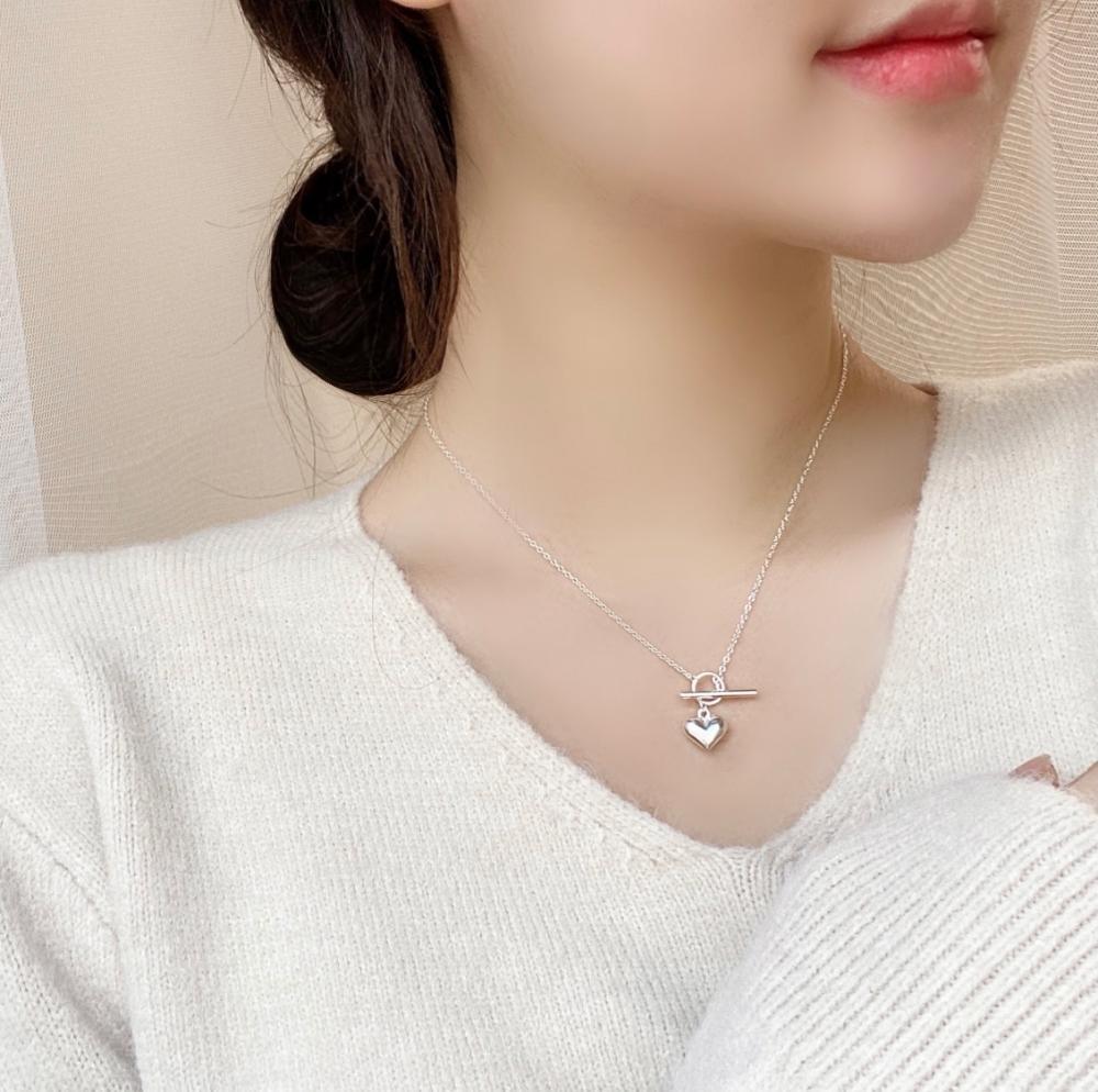 [Silver 925] ハートクラッチネックレス necklace bling moon 