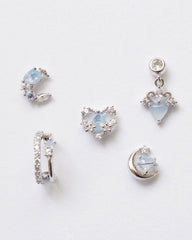 Silver Fill Blue (ピアス/ピアッシング) Piercing bling moon 