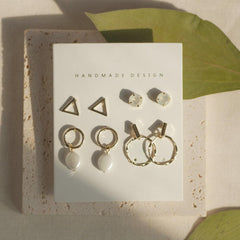 Simple Drop ピアス [8個セット] Earrings SET ME UP♡ 