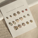 Smooth Heart Earring & Earcuff [17個セット] Earrings SET ME UP♡ 