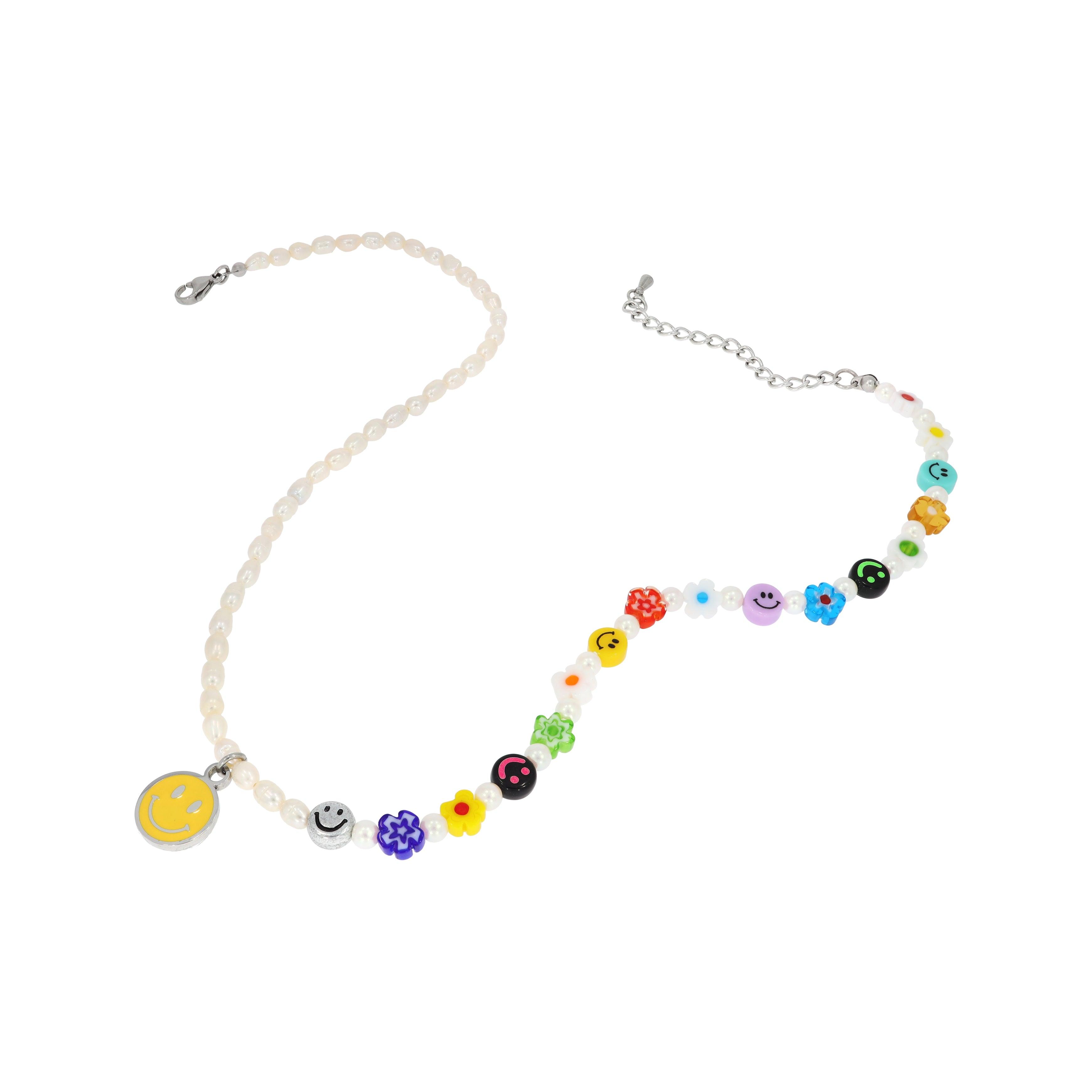 [送料無料]カラフルスマイル真珠ネックレス necklace STEEL EDITION 