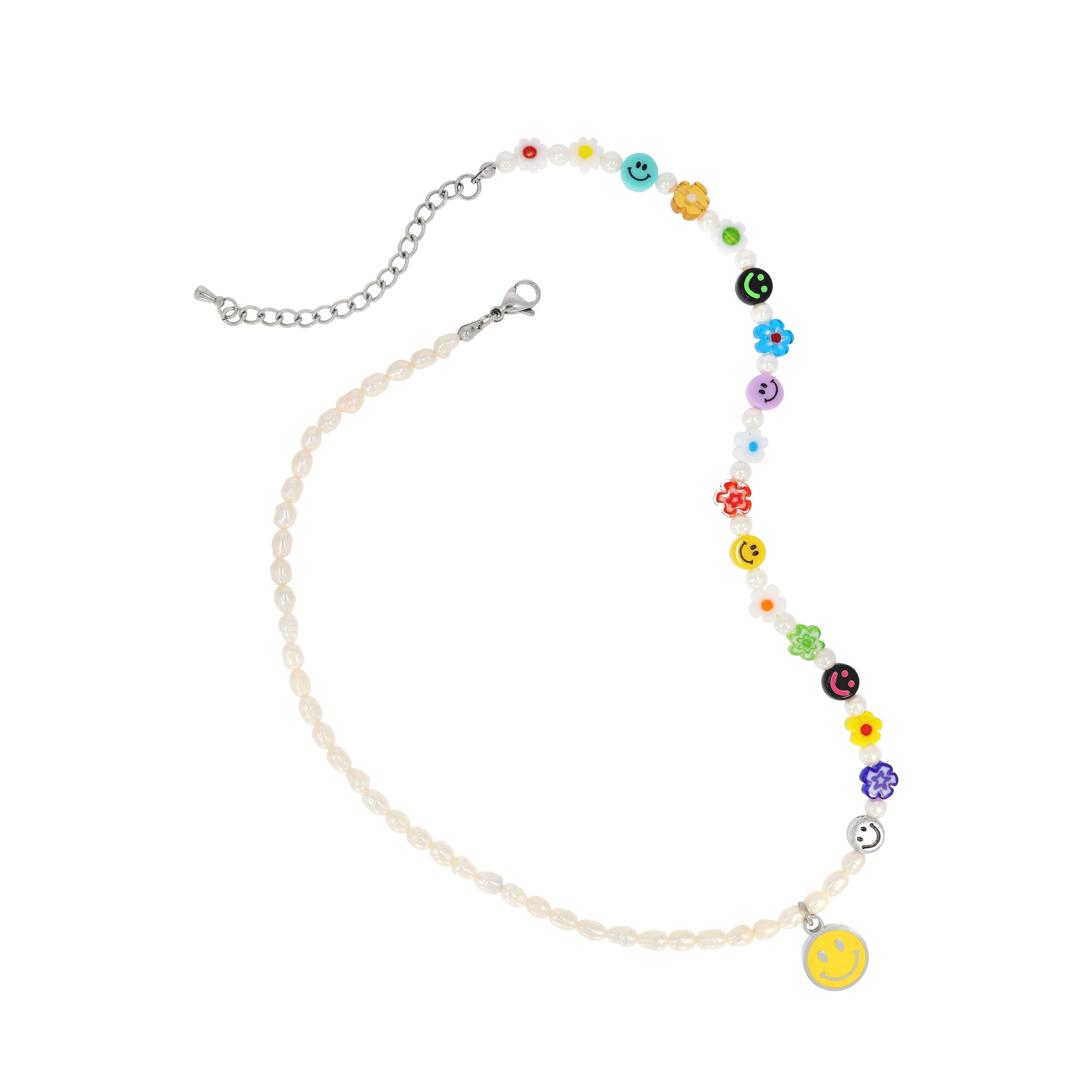 [送料無料]カラフルスマイル真珠ネックレス necklace STEEL EDITION 