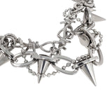 [送料無料]鉄条網レイヤードコーンネックレス(シュファ,STAYC-ユン着用） necklace STEEL EDITION 