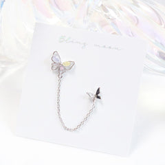 Spring Butterfly Two pin ピアス Earrings bling moon 