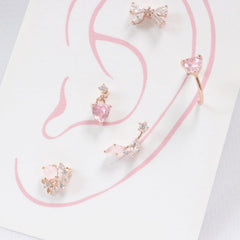 [Styling] Pure Pink ピアッシング(5 set) Piercing bling moon 