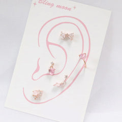 [Styling] Pure Pink ピアッシング(5 set) Piercing bling moon 