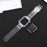 Summer Day クリアー 透明 Apple Watch バンド (Black) apple watch バンド givgiv 