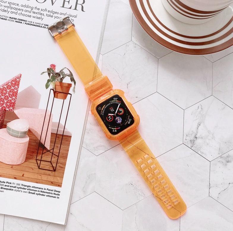 Summer Day クリアー 透明 Apple Watch バンド (Orange) apple watch バンド givgiv 