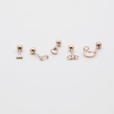 トリプル真珠ピアッシング[5セット] Piercing 10000won 