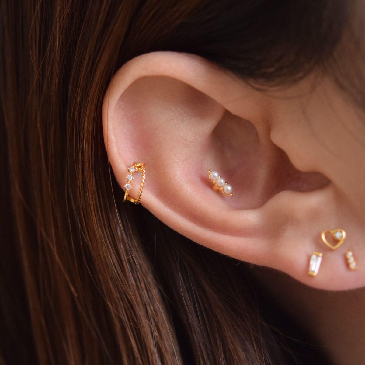 トリプル真珠ピアッシング[5セット] Piercing 10000won 