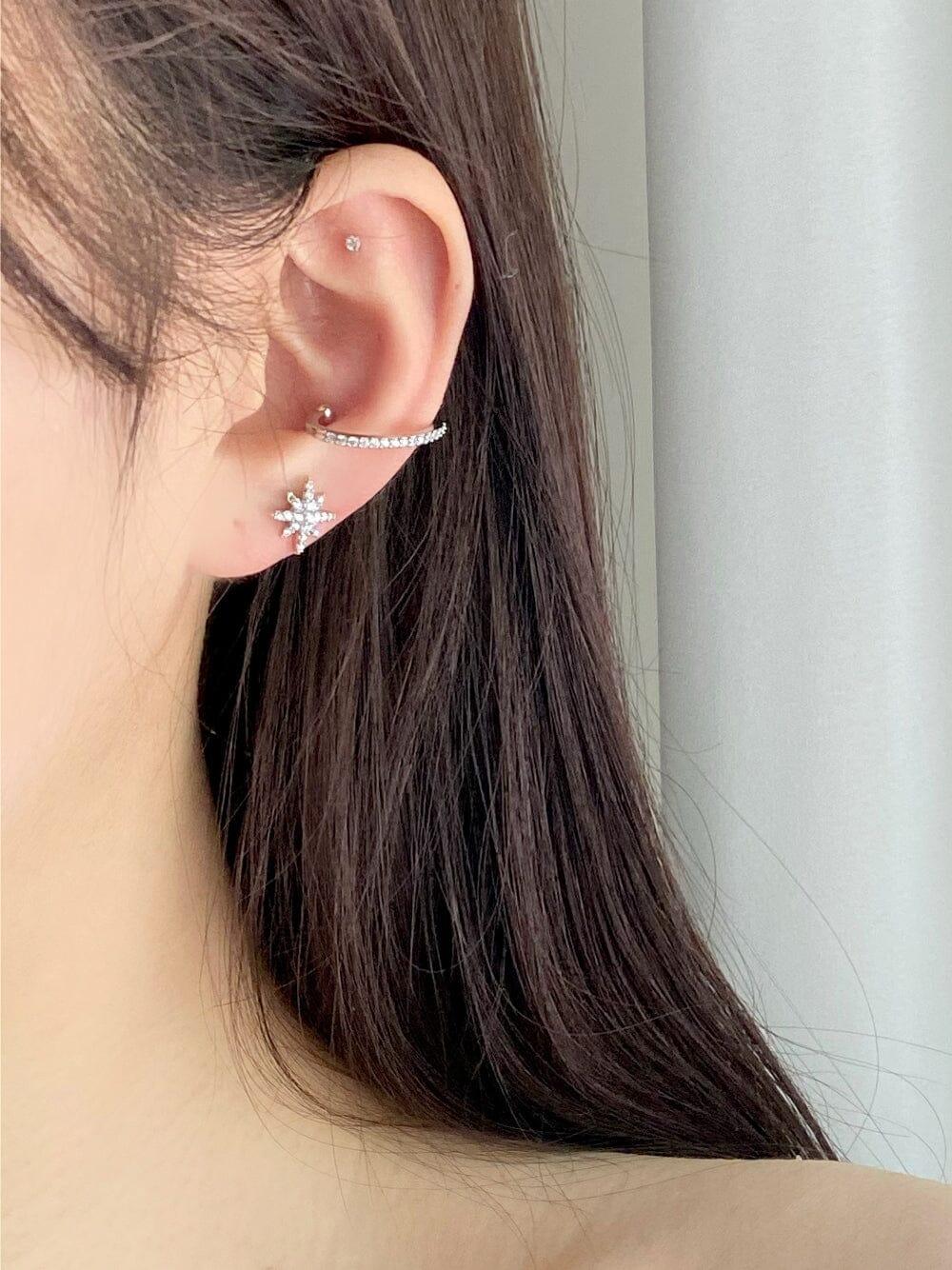 ツーウェイ トゥイン ピアス イヤーカフ Earrings bling moon 