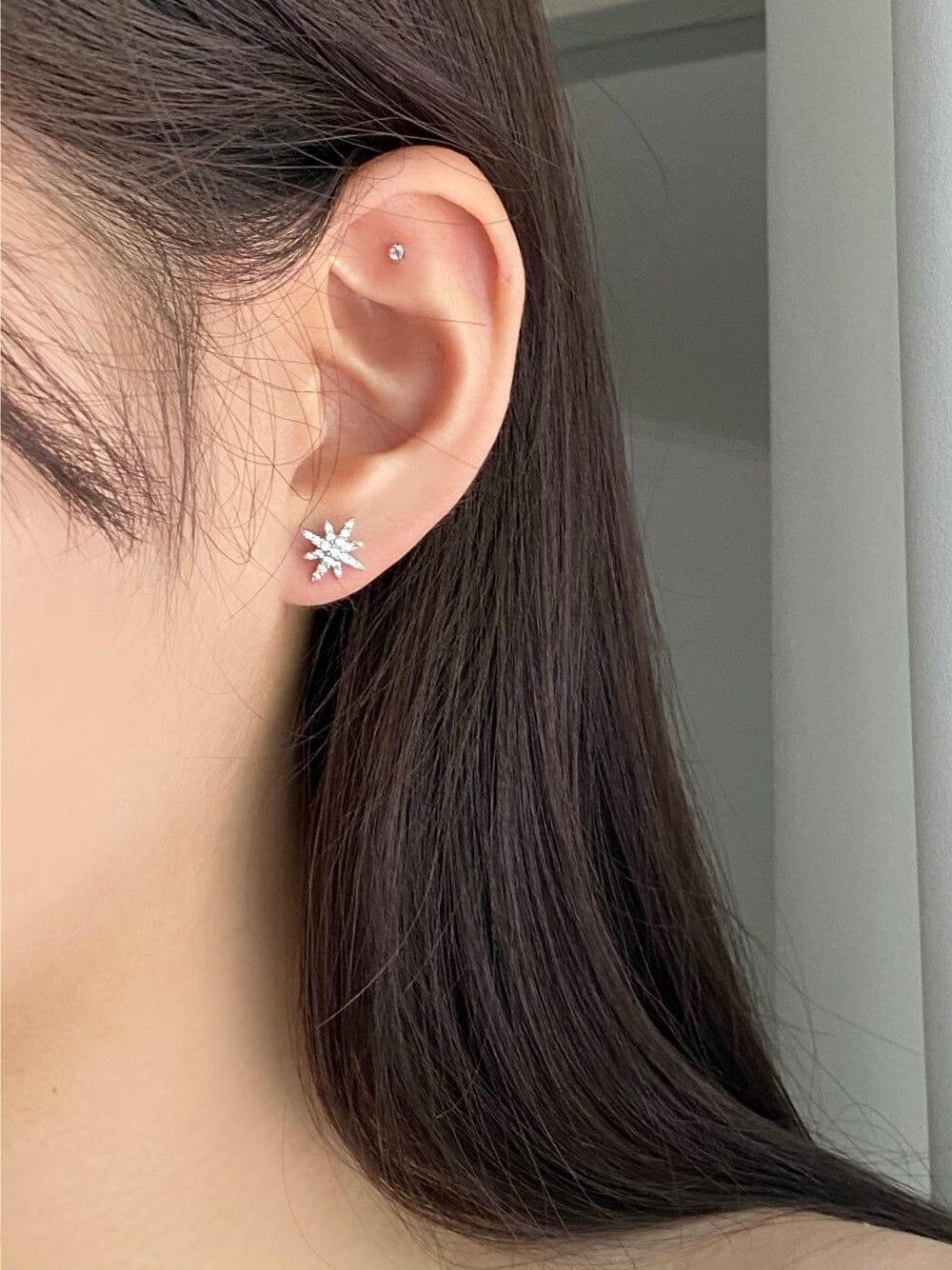 ツーウェイ トゥイン ピアス イヤーカフ Earrings bling moon 