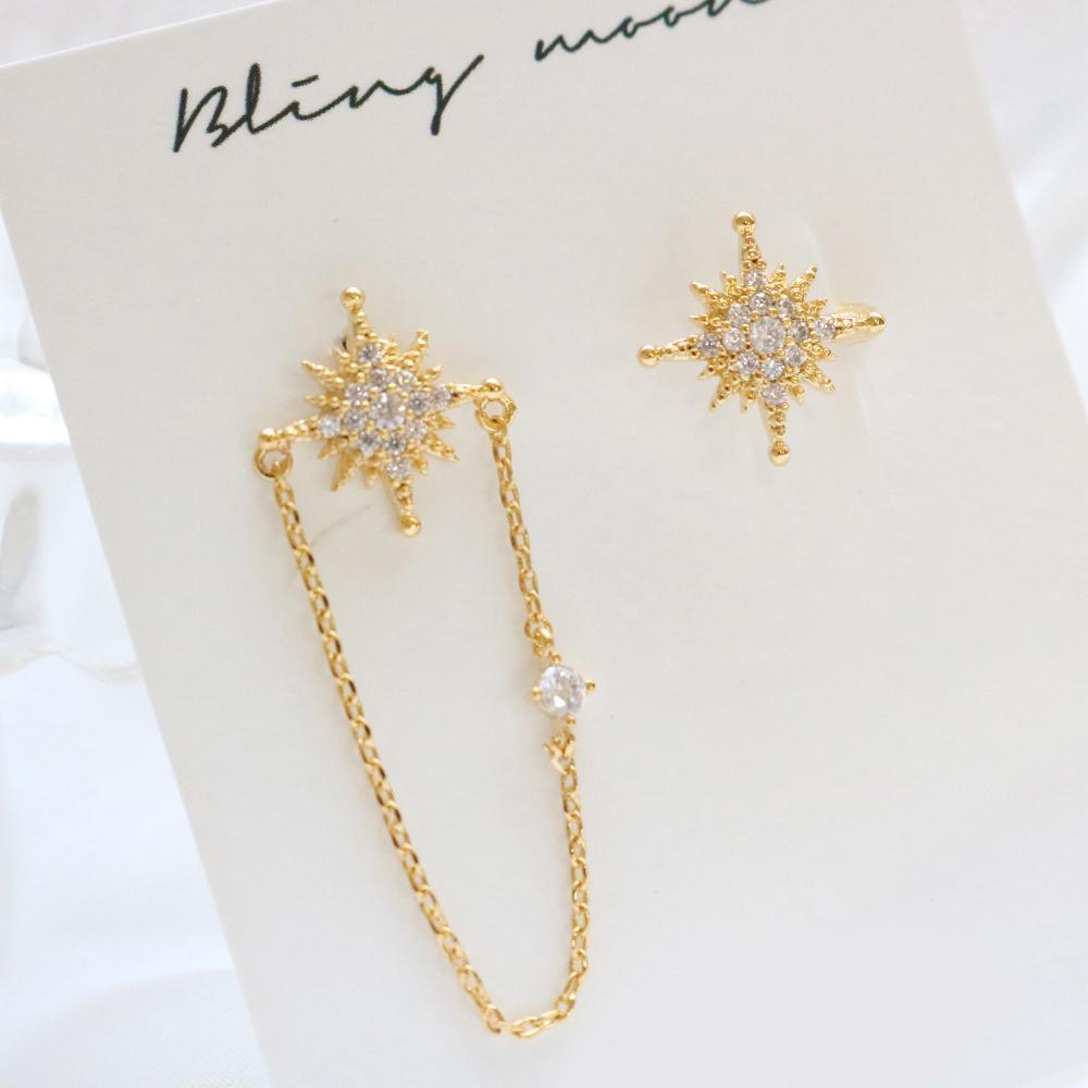 Twinkle ピアス＆イヤーカフ SET Earcuffs bling moon 