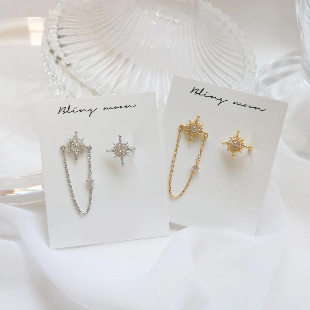 Twinkle ピアス＆イヤーカフ SET Earcuffs bling moon 