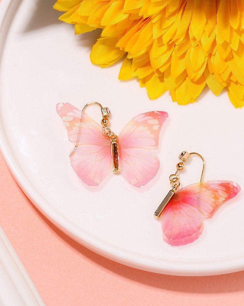 ウォーターカラー蝶々ピアス Earrings soo&soo 