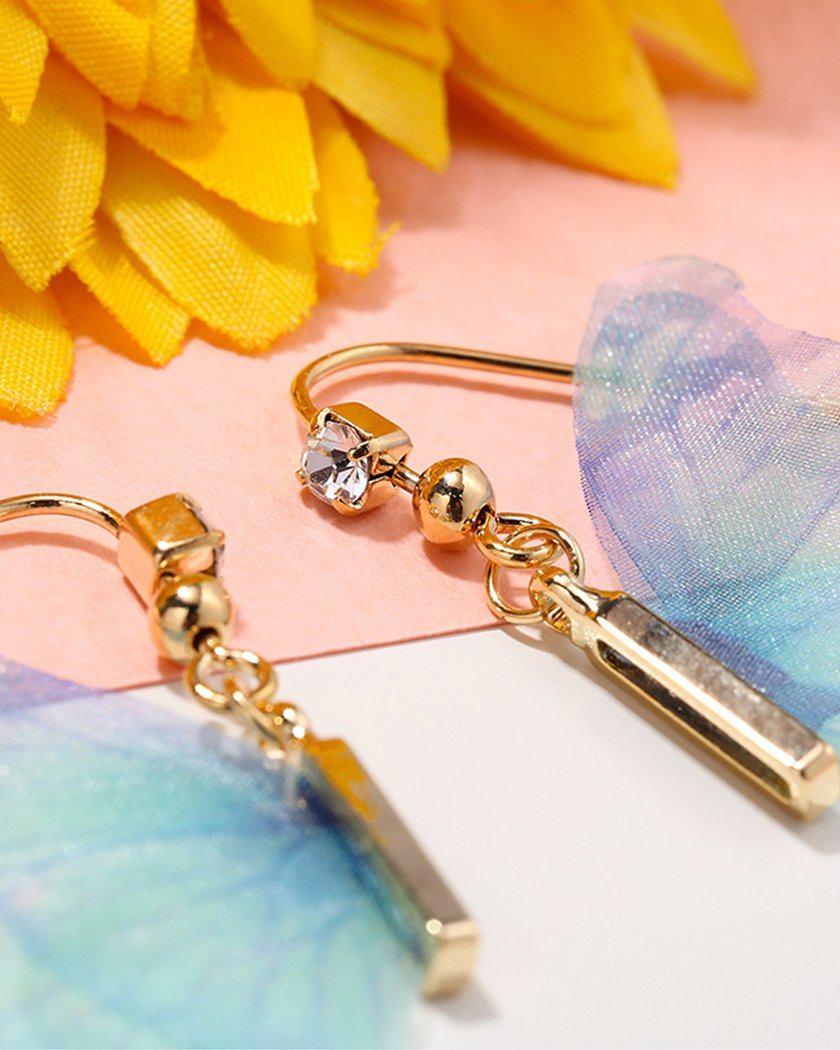 ウォーターカラー蝶々ピアス Earrings soo&soo 