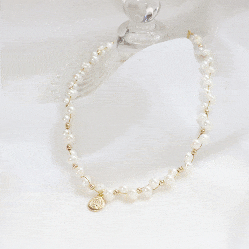 Wave Pearl チョーカー necklace bling moon 