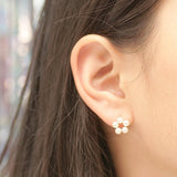 真珠フラワーピアス Earrings Lime G 